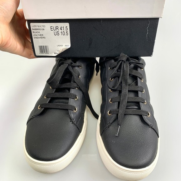 Kurt Geiger Ludo Quilted Sneaker Size 41.5 Black - Picture 3 of 11